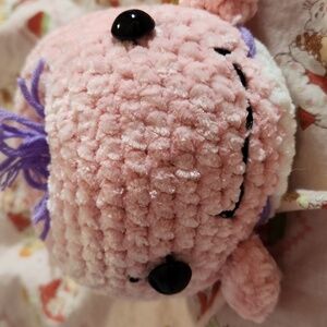 Handmade crochet stuffy whale